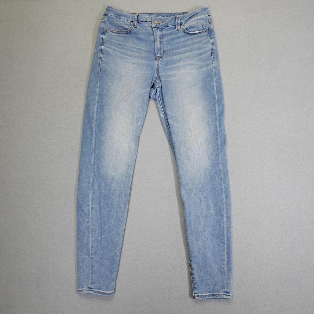 American Eagle Jeans Womens 10 Long Blue Curvy High Rise Jegging Forever Soft